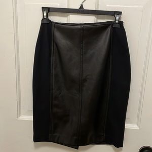 White House Black Market Women’s Mixed Leather Boot Skirt